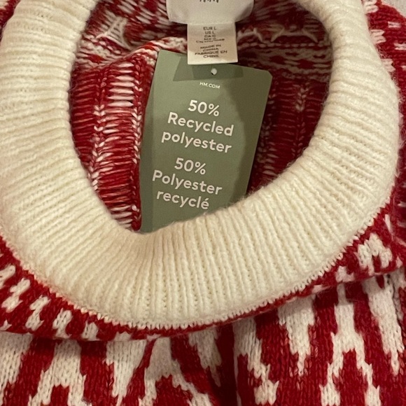 NWT H&M Jacquard-knit Fair Isle Nordic Sweater - Picture 5 of 7